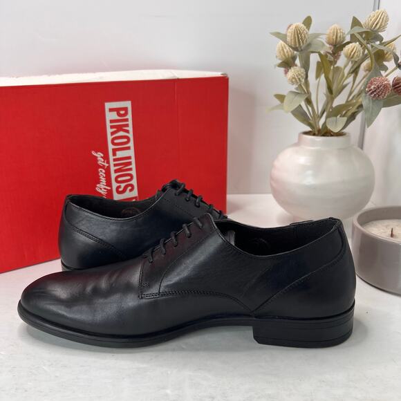 Pikolinos Bristol Oxford Leather Lace-Up Shoes Classic Black Men's 8/EU 41 - Picture 6 of 10